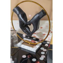 Elements Heart Hand Mermer Dekoratif Obje
