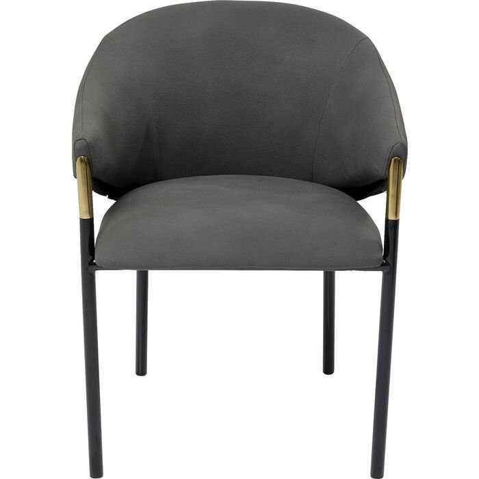 Armrest Boulevard Gri Çelik Sandalye