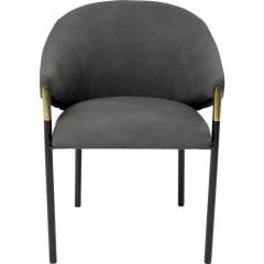 Armrest Boulevard Gri Çelik Sandalye