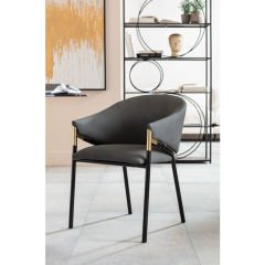 Armrest Boulevard Gri Çelik Sandalye