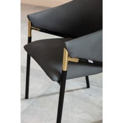 Armrest Boulevard Gri Çelik Sandalye