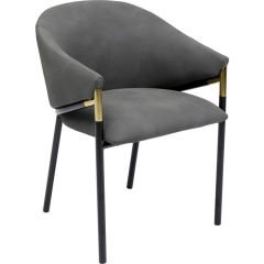 Armrest Boulevard Gri Çelik Sandalye