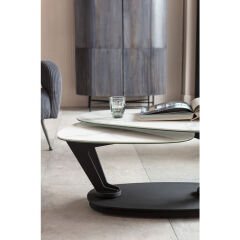 Coffee Table Franklin White Orta Sehpa 150x58 cm