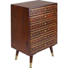 Muskat 6 Drawers Masif Ahşap Şifonyer