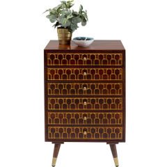 Muskat 6 Drawers Masif Ahşap Şifonyer