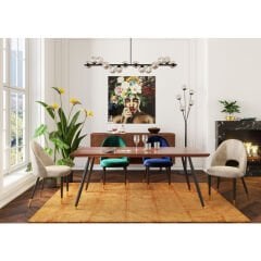 Iris Velvet Beige Sandalye