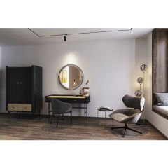 Milano Siyah Kontrplak Kaplama Çalışma Masası