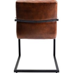 Cantilever Armchair Lola Leather Brown Sandalye