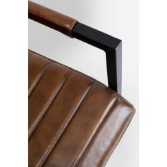 Cantilever Armchair Lola Leather Brown Sandalye