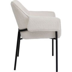 Armrest Bess Krem Polyester Sandalye