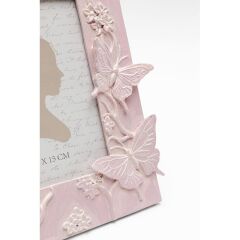 Picture Frame Butterfly Pink 10x15cm