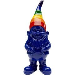 Deco Figurine Gnome Rainbow Blue 21cm