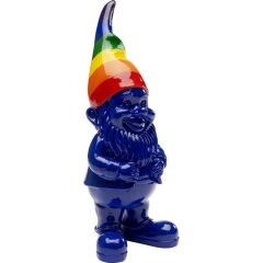 Deco Figurine Gnome Rainbow Blue 21cm