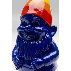 Deco Figurine Gnome Rainbow Blue 21cm