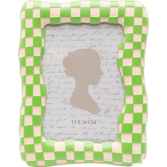 Picture Frame Checker Green 13x18cm