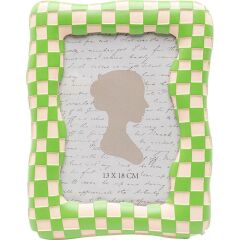 Picture Frame Checker Green 13x18cm