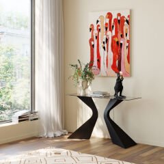 Touched Flamingo Meeting Resim 90x120 cm