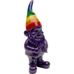 Deco Figurine Gnome Rainbow Purple 11cm