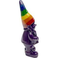 Deco Figurine Gnome Rainbow Purple 11cm