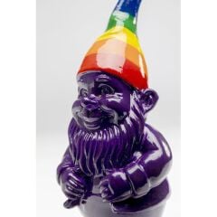 Deco Figurine Gnome Rainbow Purple 11cm
