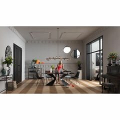 Table Gloria Black Cam Yemek Masası 200x100 cm