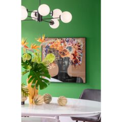 Framed Picture Flower Hair Tablo 120x120 cm
