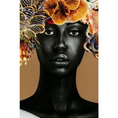 Framed Picture Flower Hair Tablo 120x120 cm