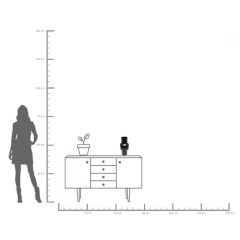 Vase Black Mesh 33cm