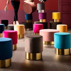 Cherry Mauve Brass Puf