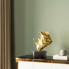Rhino Gold Dekoratif Obje
