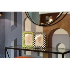 Picture Frame Checker Black 13x18cm