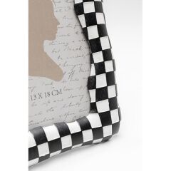 Picture Frame Checker Black 13x18cm