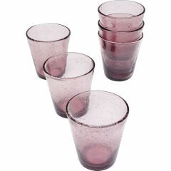 Bubble Mauve 6 Parça Bardak Takımı