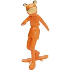 Skating Astronaut Orange Dekoratif Figür