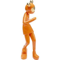 Skating Astronaut Orange Dekoratif Figür