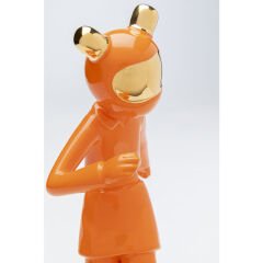 Skating Astronaut Orange Dekoratif Figür