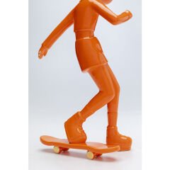 Skating Astronaut Orange Dekoratif Figür