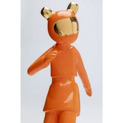 Skating Astronaut Orange Dekoratif Figür