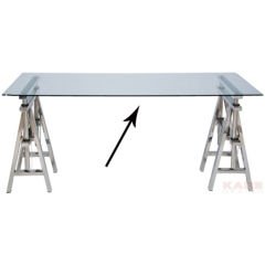 Table Top Glass 160x80x0,8mm ESG clear