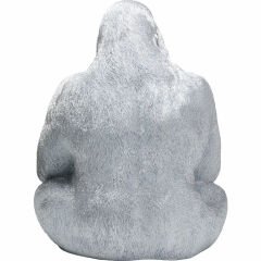 Monkey Gorilla Side XL Silver Matt Dekoratif Figür