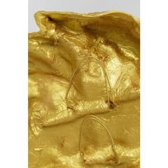 Lion Head Gold Duvar Objesi 90x100cm