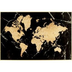 World Map Alüminyum Tablo 150x100 cm