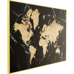 World Map Alüminyum Tablo 150x100 cm