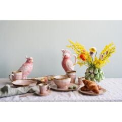 Deco Jar Exotic Bird Giallo 23cm