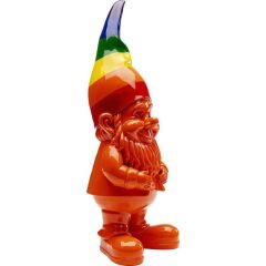 Deco Figurine Gnome Rainbow Orange 46cm