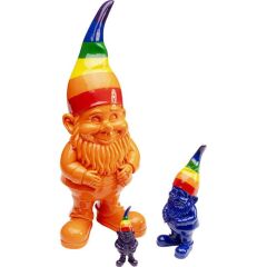 Deco Figurine Gnome Rainbow Orange 46cm
