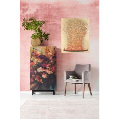 Touched Flower Boat Gold Red Tablo 80x100cm
