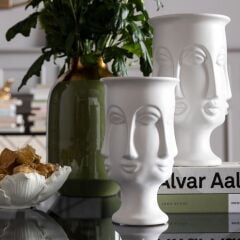 Caras El Yapımı Seramik Dekoratif Vazo13x23cm