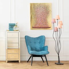 Touched Flower Boat Gold Pink Tablo 80x100cm