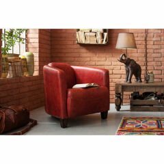 Cigar Lounge Red Deri Berjer